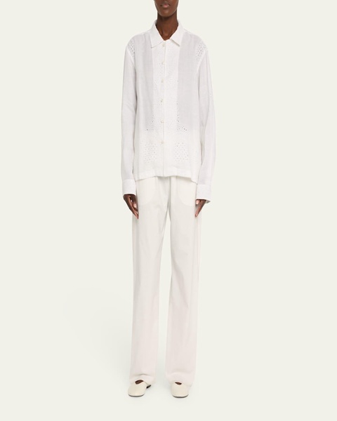 Belvoir Lace Linen Shirt