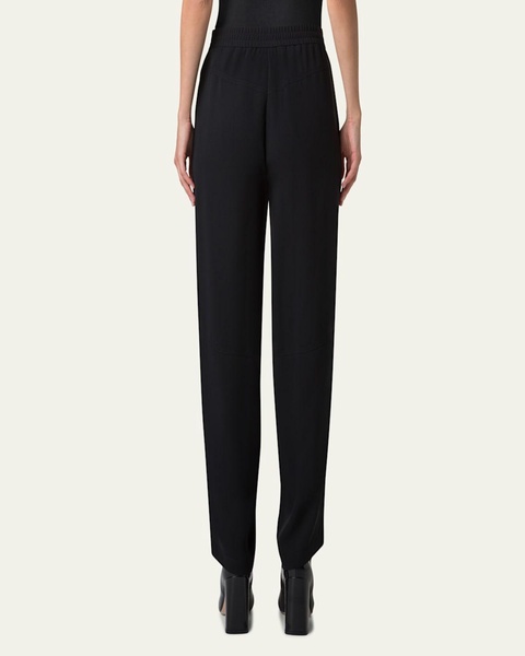 Chrissa Drawstring Tapered Leg Silk Pants