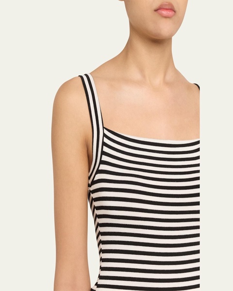 Striped Square-Neck Tank Top