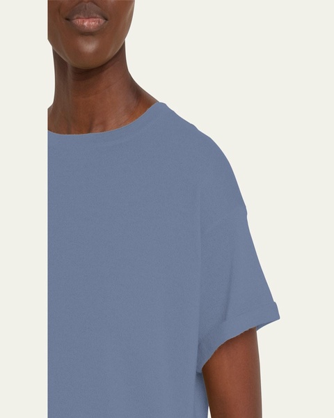 Cashmere-Blend Knit Lurex T-Shirt