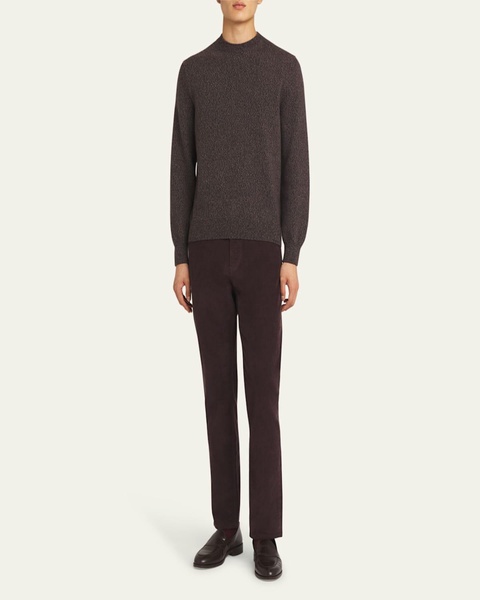 Men's Melange Cashmere Crewneck Sweater
