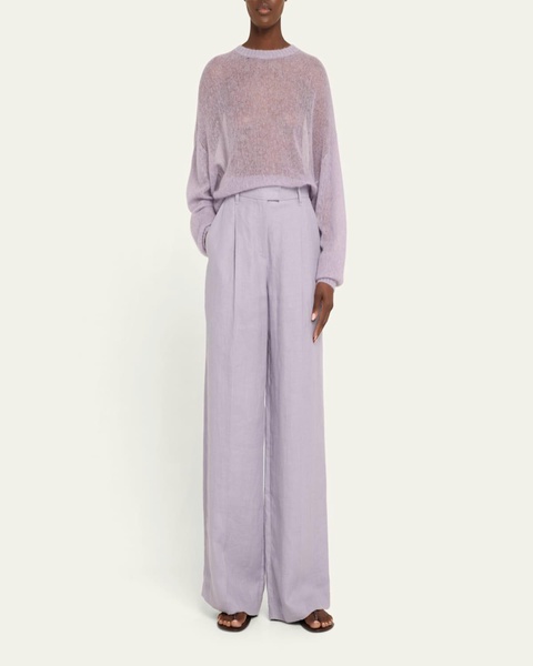 Mohair Shetland Gauze Knit Sweater