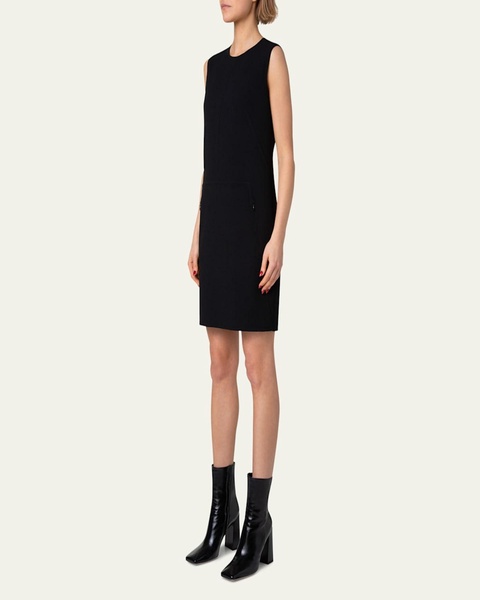 Wool Crepe Mini Dress