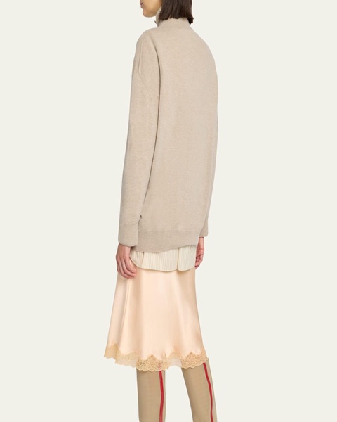 Jabari Mock-Neck Oversized Cashmere Sweater