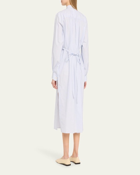 Multi Stripe Cotton Midi Shirtdress