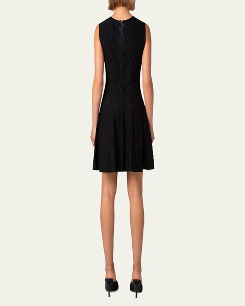 3D Star Jacquard Knit Mini Dress