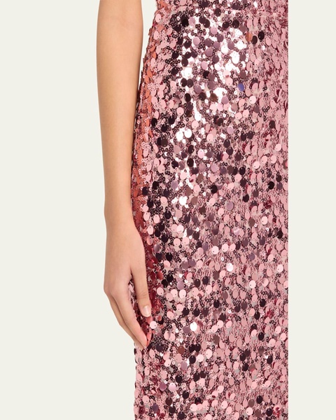 Farah Strapless Sequin Column Gown