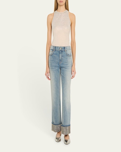 Weezy Embellished-Cuff Jeans