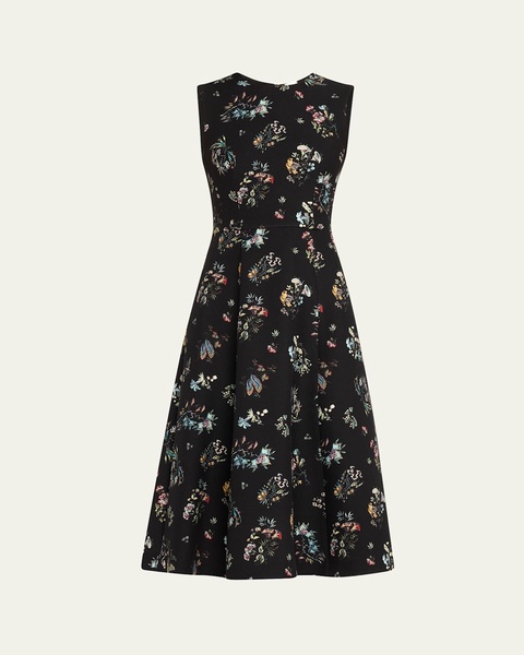 Eloise Floral-Print Sleeveless Midi Dress