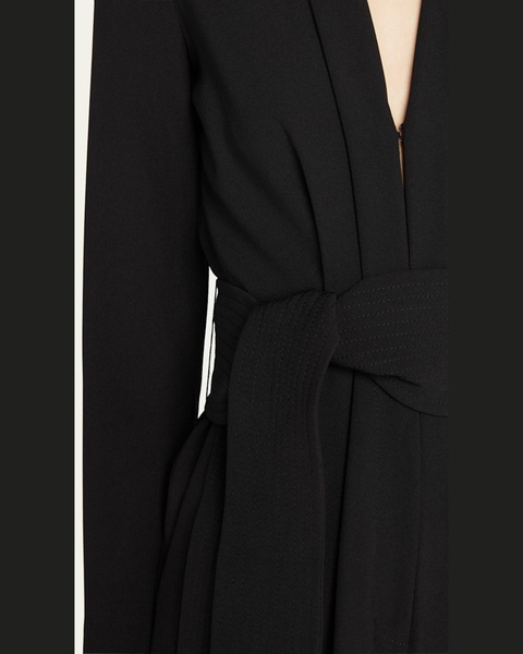 Kieran Belted Long-Sleeve Jumpsuit
