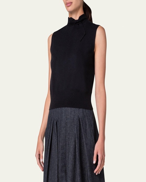 Knotted Cashmere Sleeveless Sweater