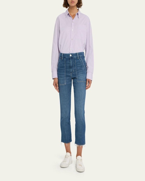 Easy Straight Crop Army Jeans