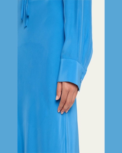 Long Crosscut Silk Dress