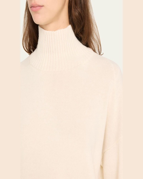 Chine 3-Ply Cashmere Stand-Collar Sweater