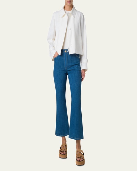 Boxy Water Resistant Cotton-Blend Jacket