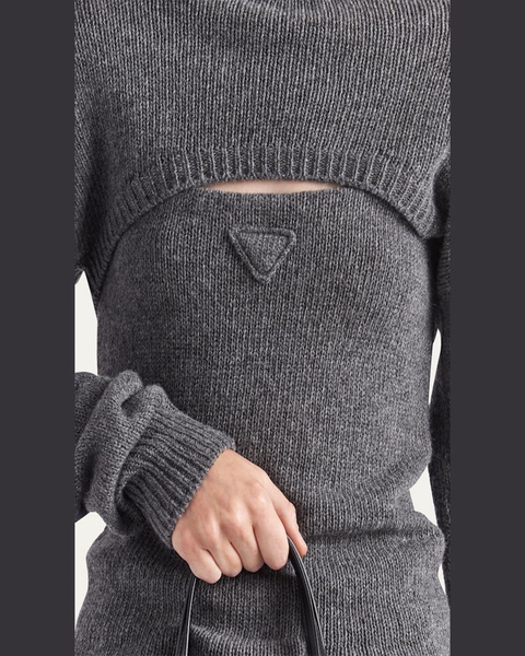 Removable Shrug Cashmere Top