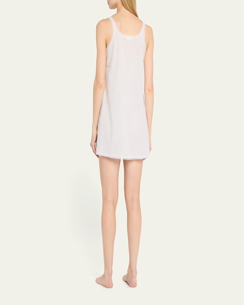 Vionette Striped Lace-Trim Chemise
