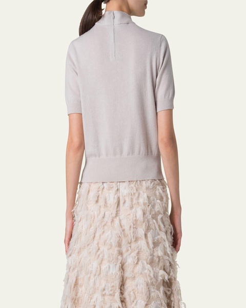 Mock Neck Cashmere Sweater