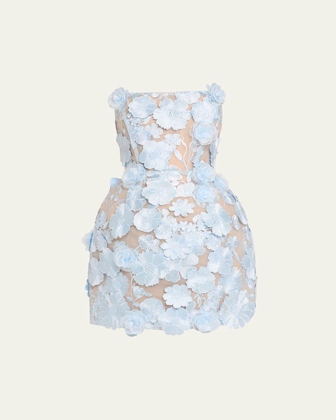 Bouquet Maraya Floral Applique Mini Dress