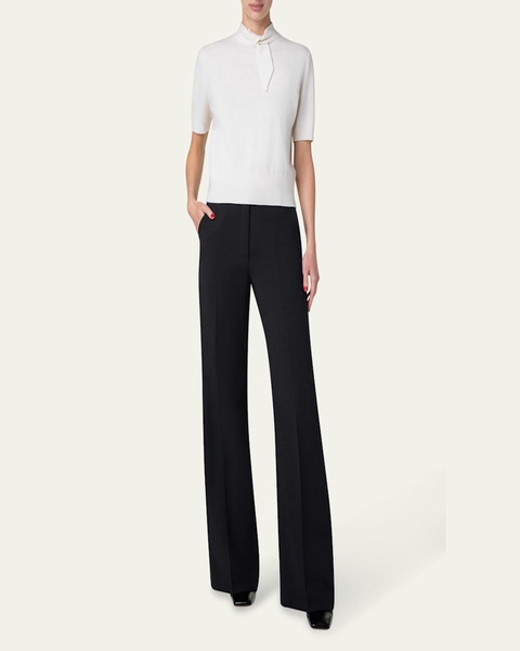 Cashmere Knit Top with Knot Detail