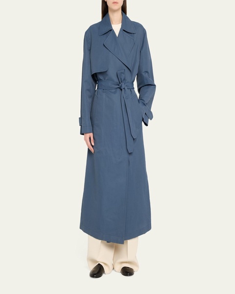 Belted Techno Silk Trench Coat