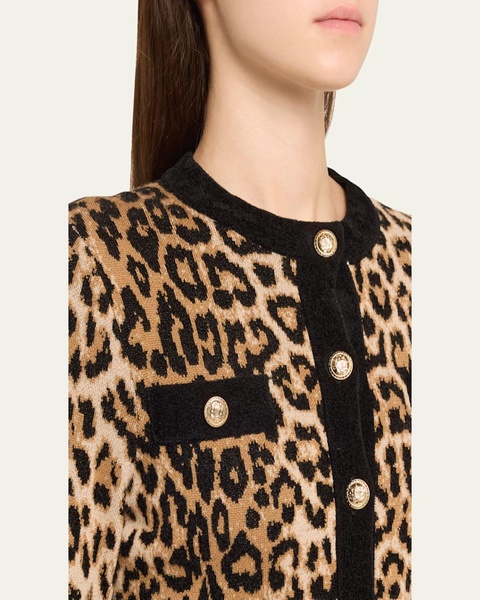 Claira Leopard Cropped Cardigan