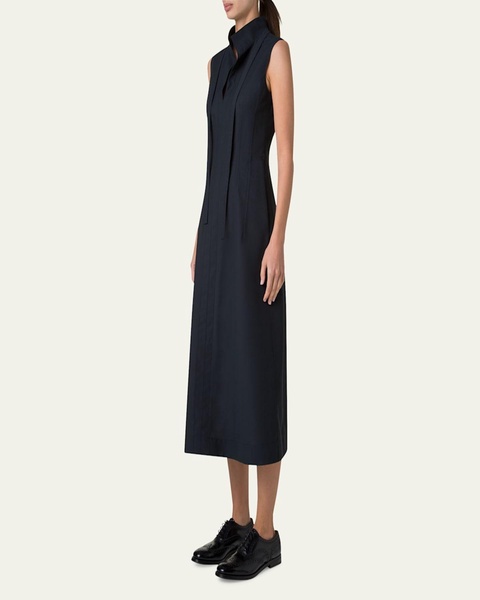 Fit-and-Flare Cotton Midi Dress