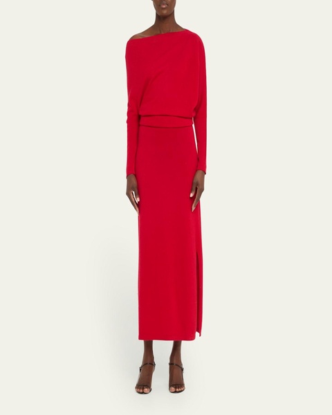 Kasos Off-The-Shoulder Cashmere Maxi Dress