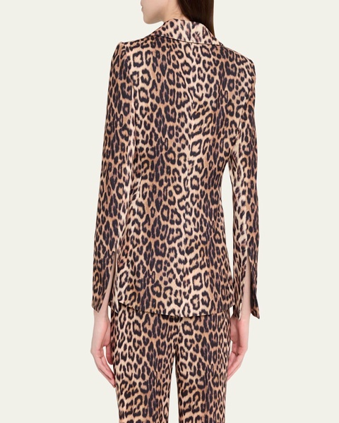 Macey Leopard Fitted Blazer
