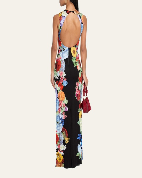 Delora Floral Sleeveless Maxi Dress