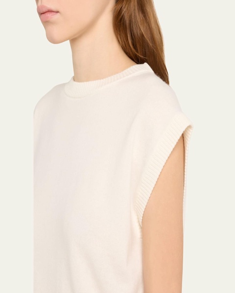 Cap Sleeve Cashmere Sweater