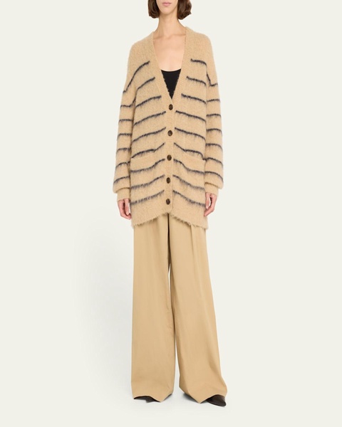 Cody Stripe Fuzzy Cardigan