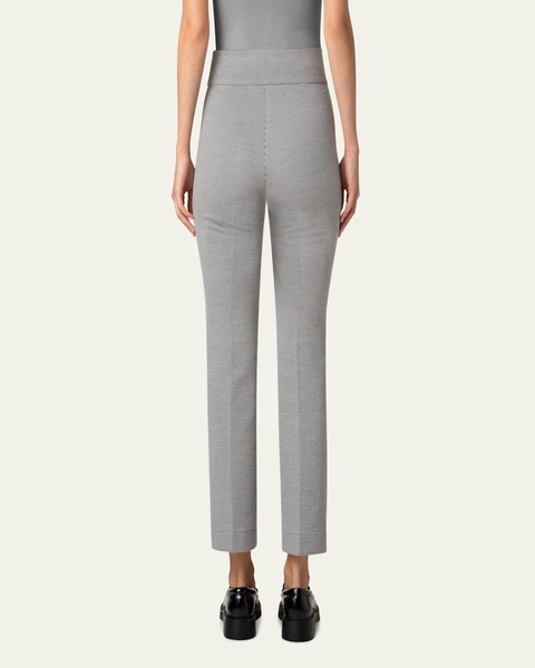 Maxine Micro Houndstooth High Waist Jersey Pants