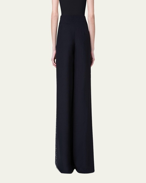 Felia Pixel Foil Embellished Double-Layer Pants