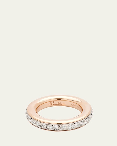 Iconica 18K Rose and White Gold Ring with Diamonds