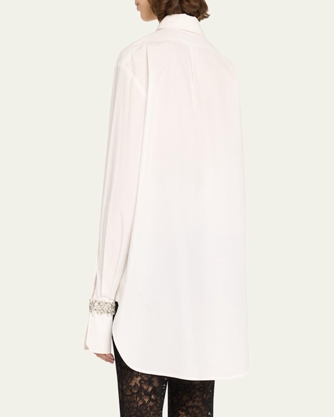 Calvin Embellished Button-Front Top