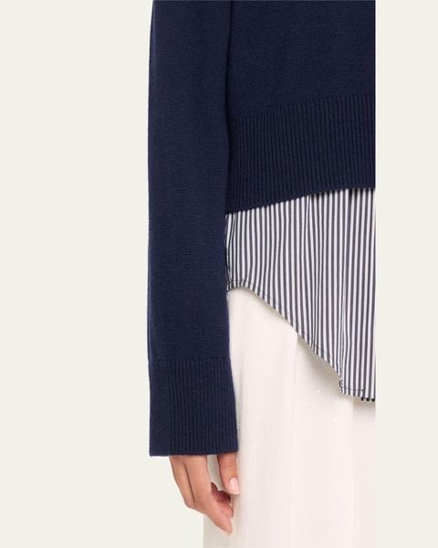 3-Ply Cashmere Varsity Sweater