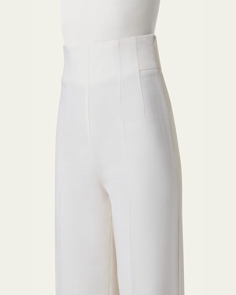 Fiyki Wide Leg Wool Double-Face Pants