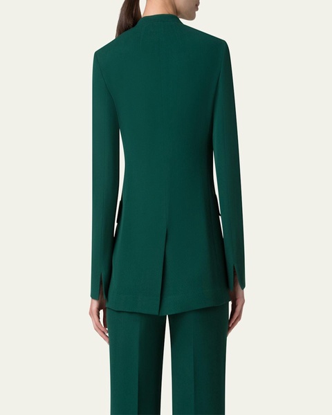 Trinity Double-Breasted Wool Crepe Jacket