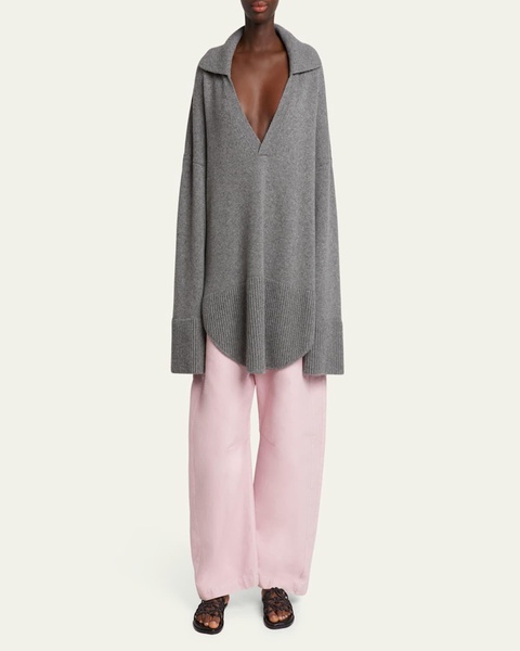 Johnny Collar Wool Oversized Sweater