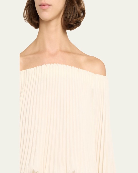 Sienna Pleated Off-The-Shoulder Top