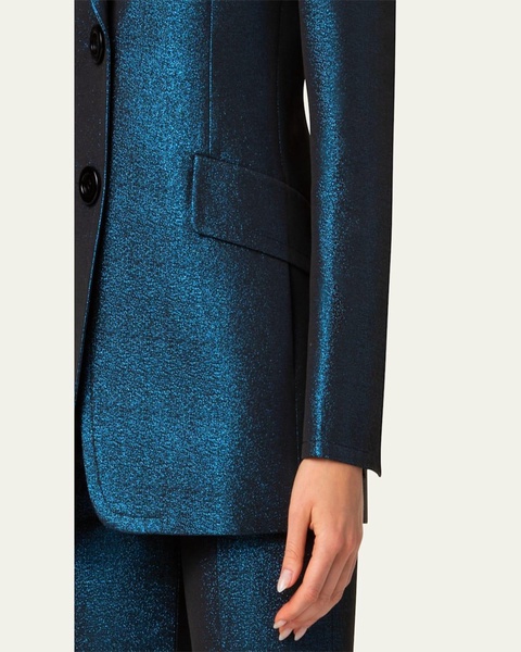 Metallic Night Sky Boyfriend Blazer