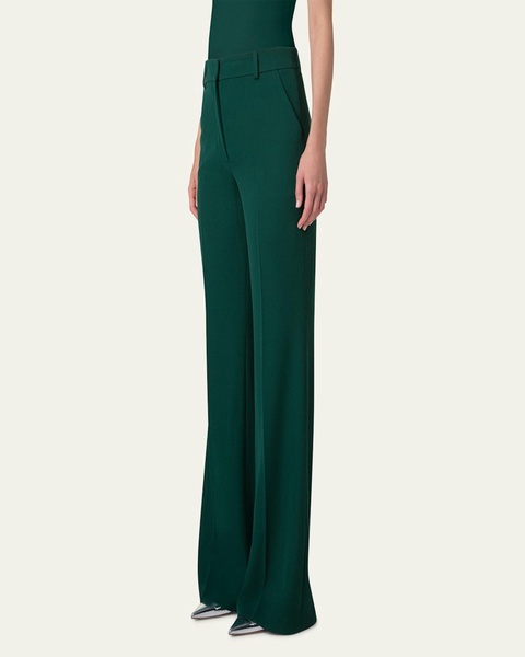 Florine Wide Leg Wool Crepe Pants