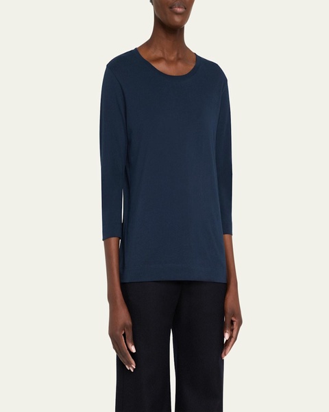 Hefiz Three Quarter Sleeve Cotton T-Shirt