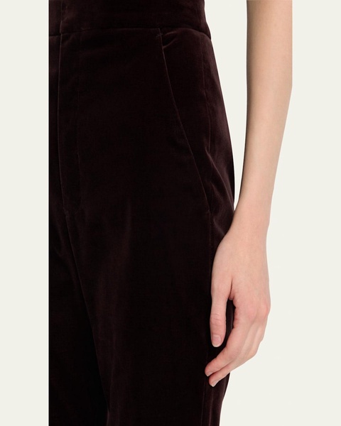 Sophie II Mid-Rise Straight Velvet Pants