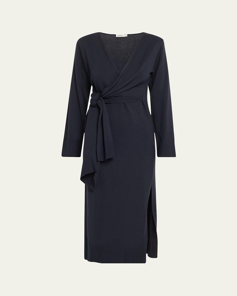 Skyla Cashmere-Blend Wrap Dress