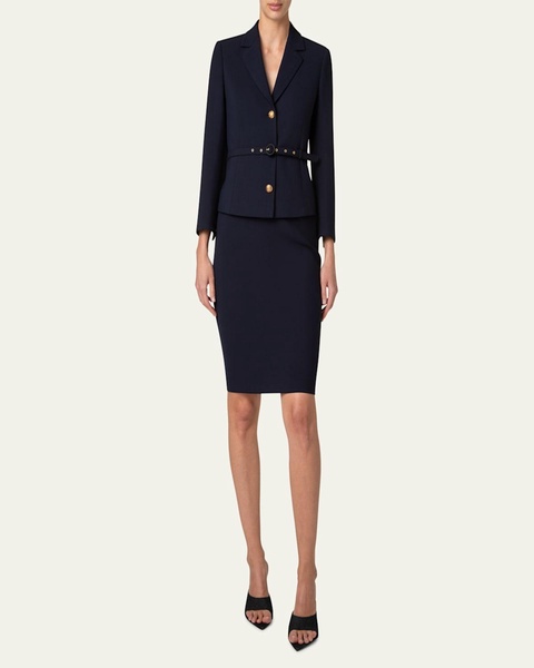 Belted Button Down Blazer