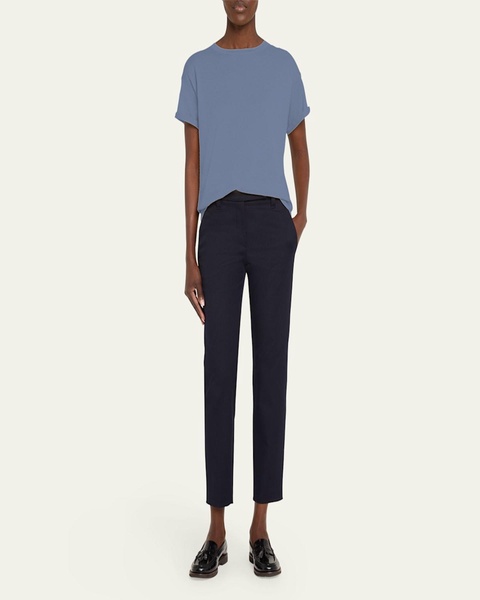Cashmere-Blend Knit Lurex T-Shirt