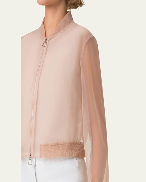 Taide Techno Stretch Tulle Bomber Jacket