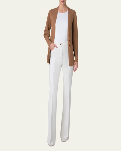 Fitted Stretch Cashmere Cardigan